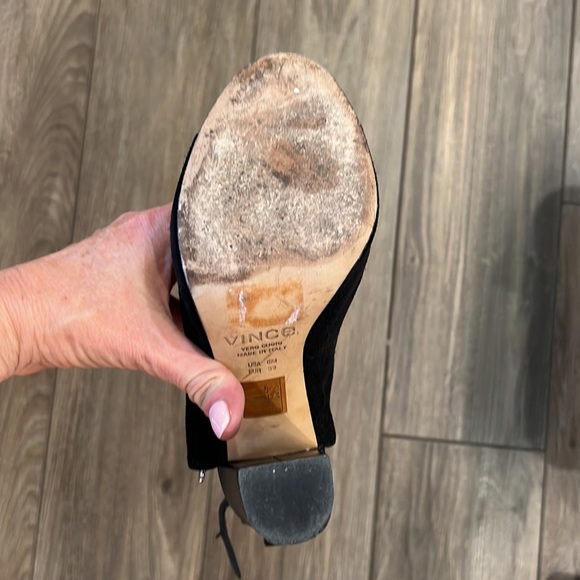 Suede peep toe heels - Picture 3 of 8